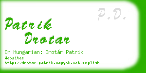 patrik drotar business card